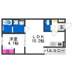 カーサ平野の物件間取画像